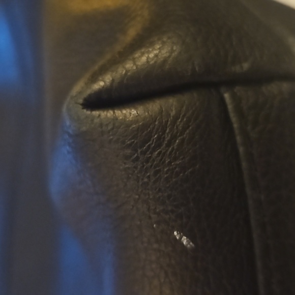 ASPEN Large Black Leather Satchel Crossbody Bag - Picture 13 of 16